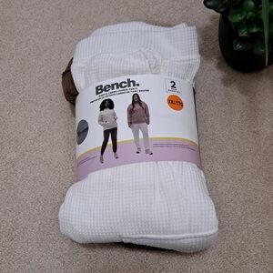 New! Bench Waffle Cargo Lounge Pants 2 Pack Women's XXL Cream Brown Casual